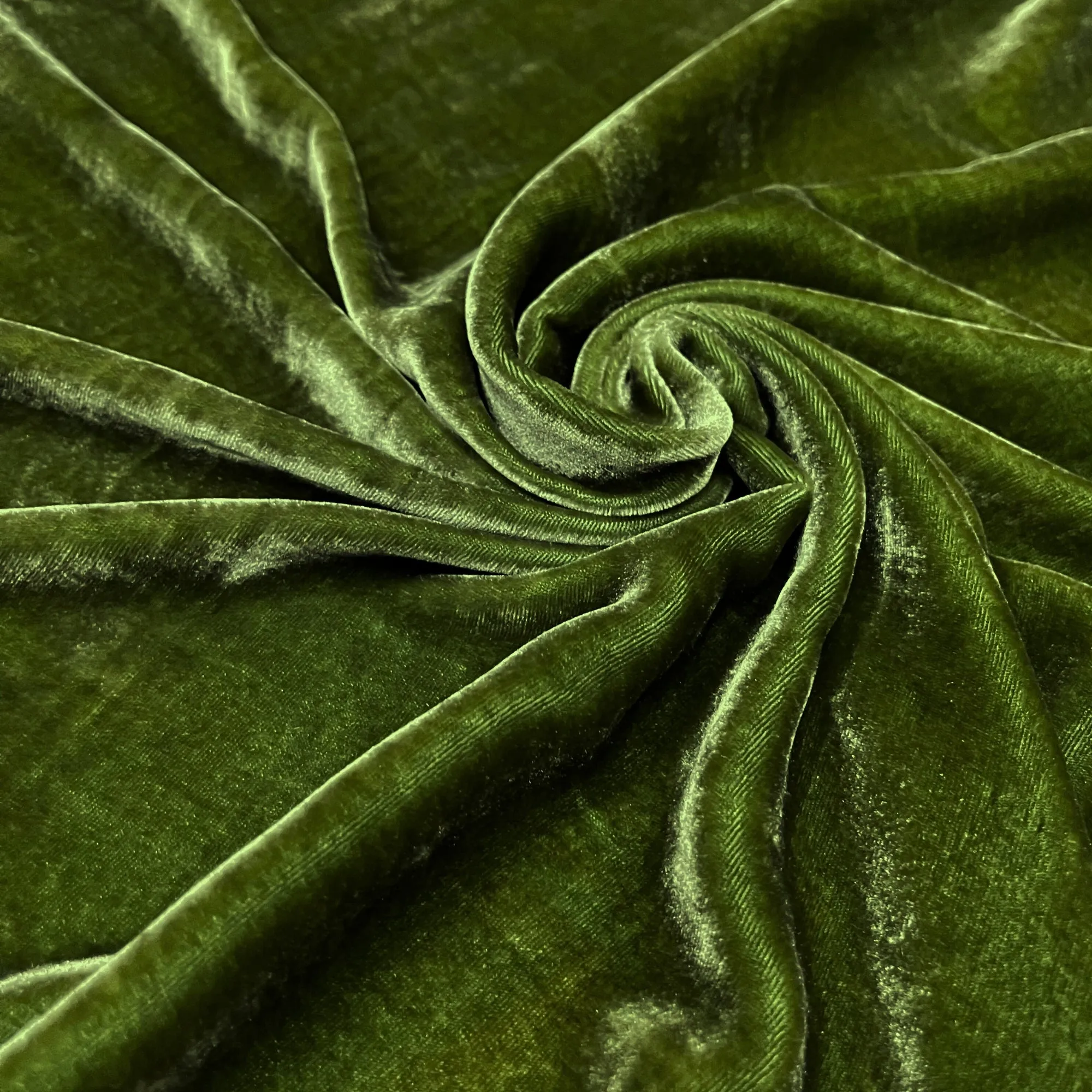 100% MULBERRY SILK VELVET fabric by the yard - Green silk velvet - Luxury Silk Velvet - Silk apparel fabric - Silk for clothes