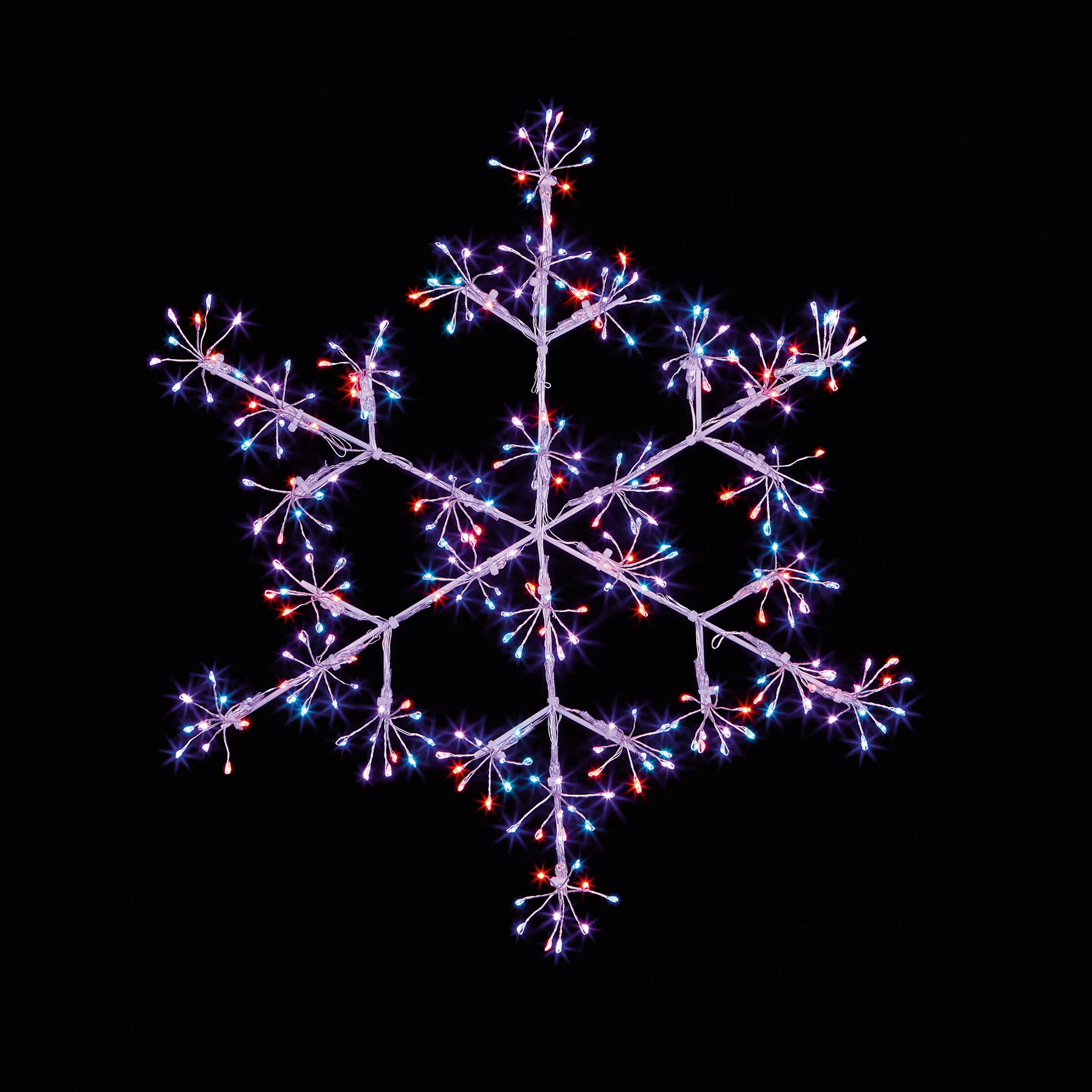 300 LEDs MicroBrights Snowflake 40cm- Rainbow