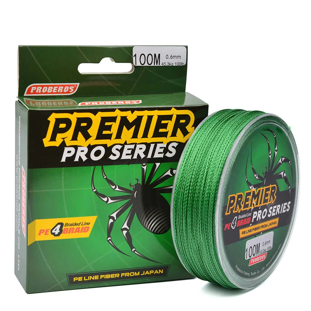 4 ipliklerini/100M Winter fishing super strong braided silk fishing line6-100LB 0.4-10.0 PE fish line lure fishing accessories