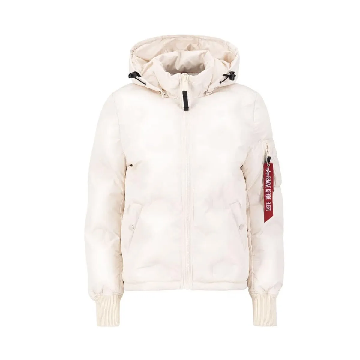Alpha Industries Women's Hooded Logo Puffer Winter Jacket