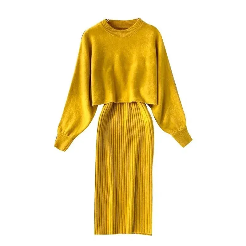Arleth - Fashionable Knitted Two-Piece Dress Set for Women