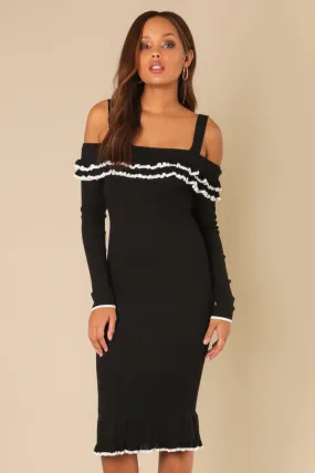 Ashley Cold Shoulder Sweater Dress