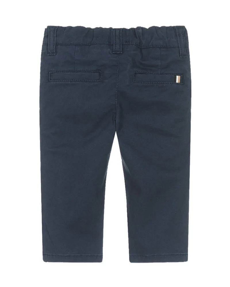 Baby Boys Navy Cotton Twill Pants
