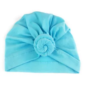 Baby Wisp Turban Knot Hat - Light Blue