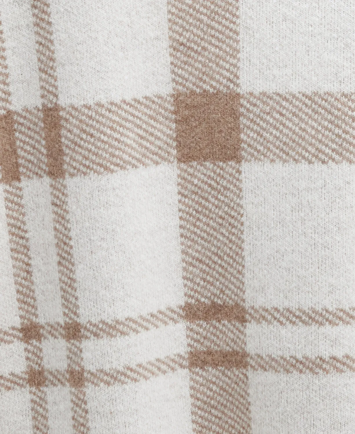 Barbour Deanna Knitted Jumper - Winter White Tartan