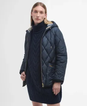 Barbour Erin Puffer Jacket In Navy