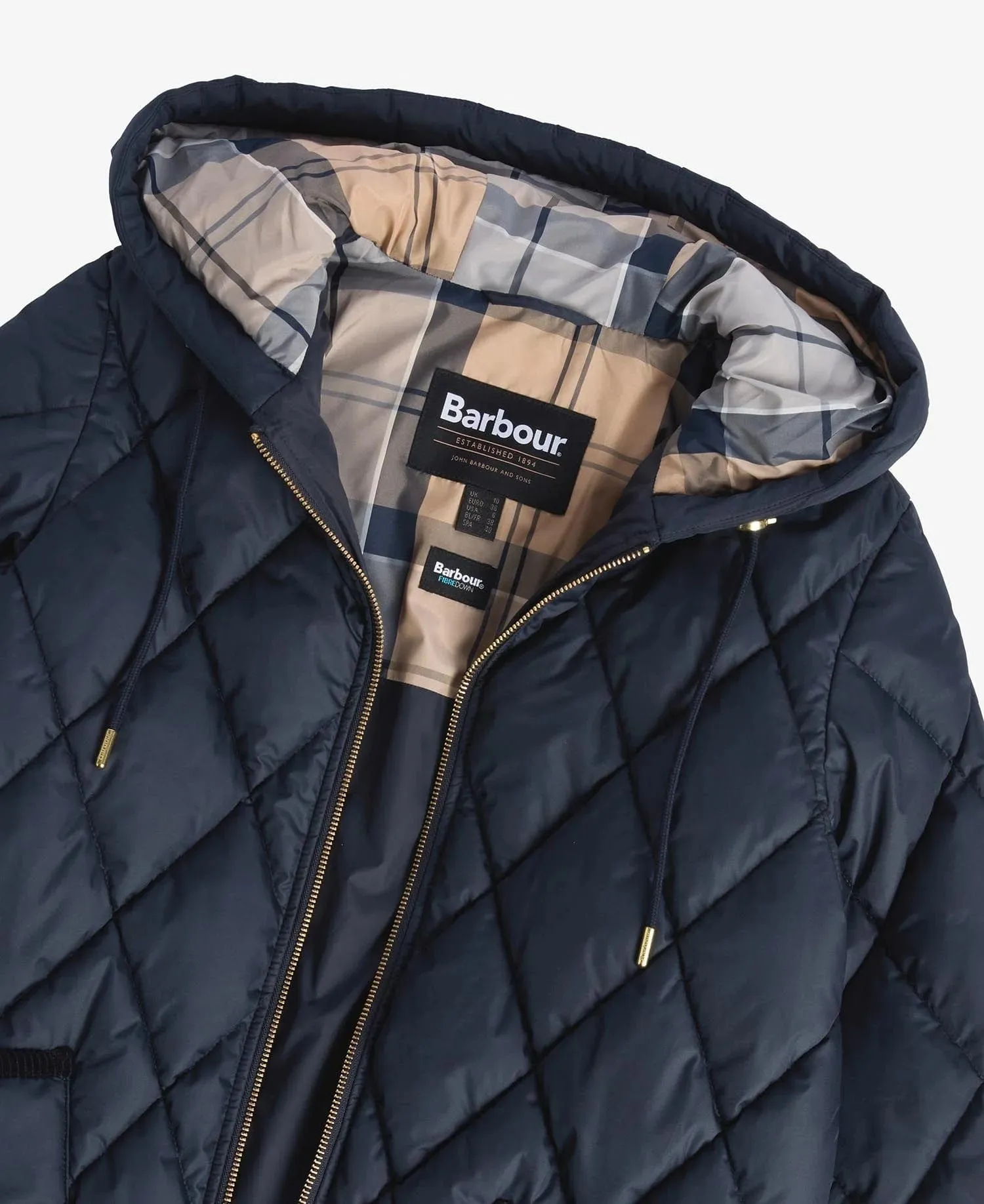 Barbour Erin Puffer Jacket In Navy