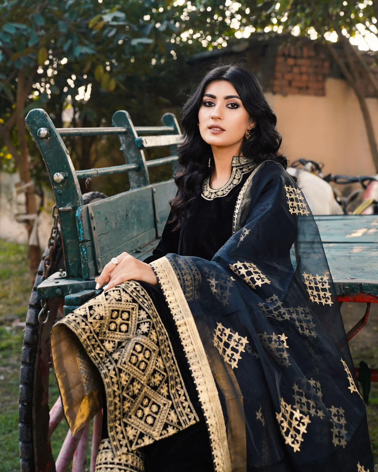 Black Haseena Velvet 3pc