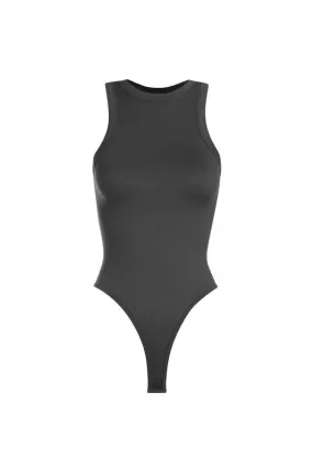 Black Thick Banded Smooth Bodysuit
