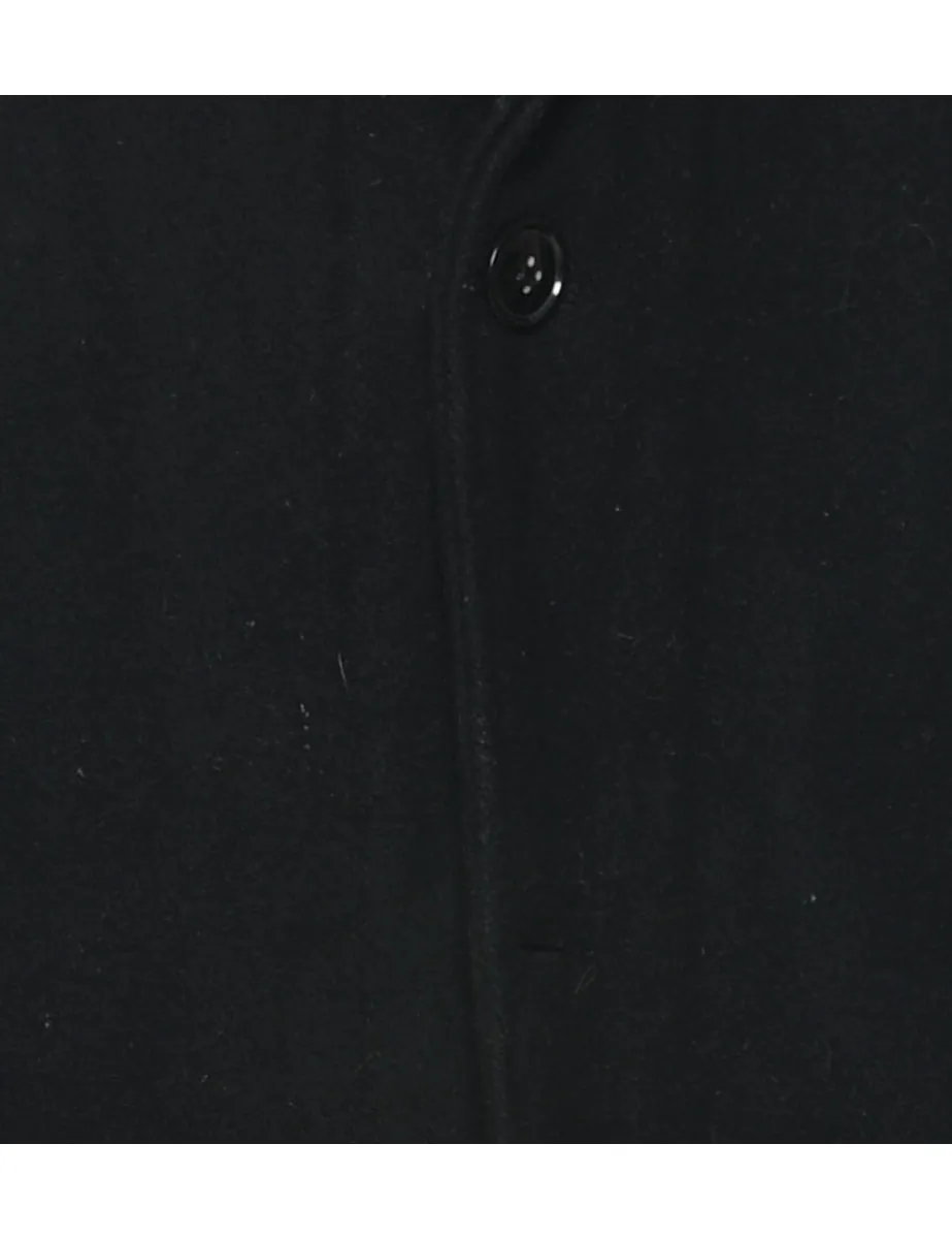 Black Wool Coat - M