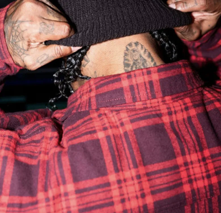 Bowery Quilted L/S Flannel - Bright Red/Mohagony