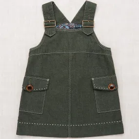 Buckle Jumper Dress in Sage Denim by Misha & Puff - Last One In Stock - 8 Years
