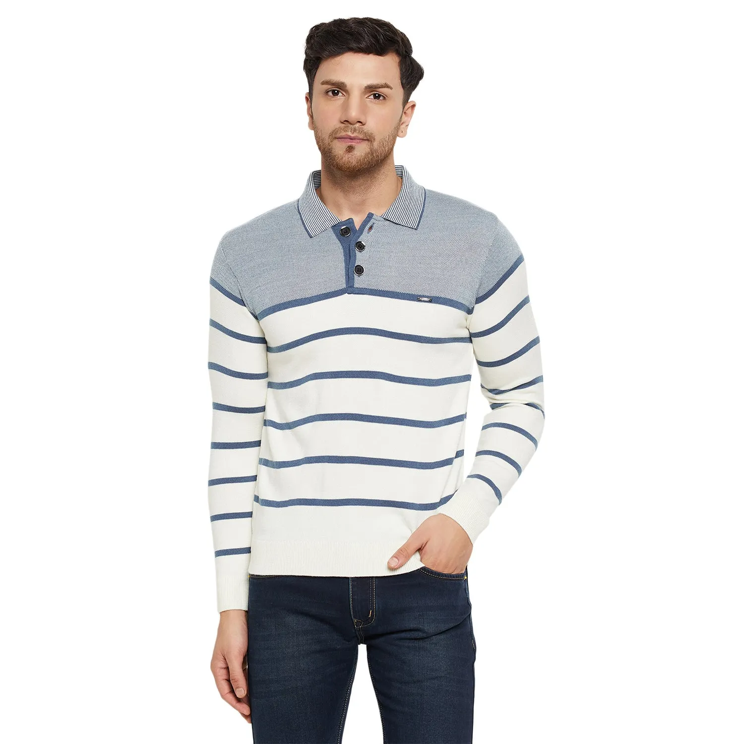 Duke Stardust Men Full Sleeve Collared Neck Pullover (SDS2182)