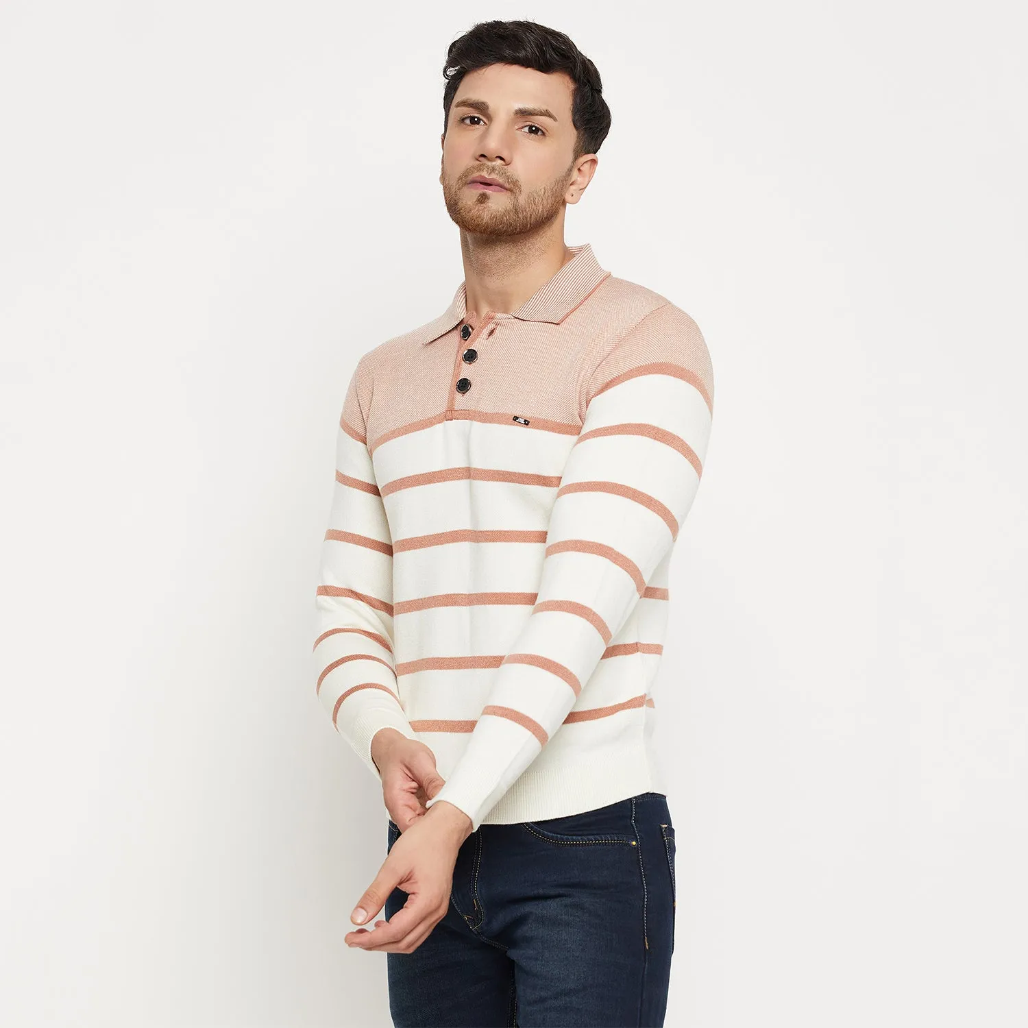Duke Stardust Men Full Sleeve Collared Neck Pullover (SDS2182)