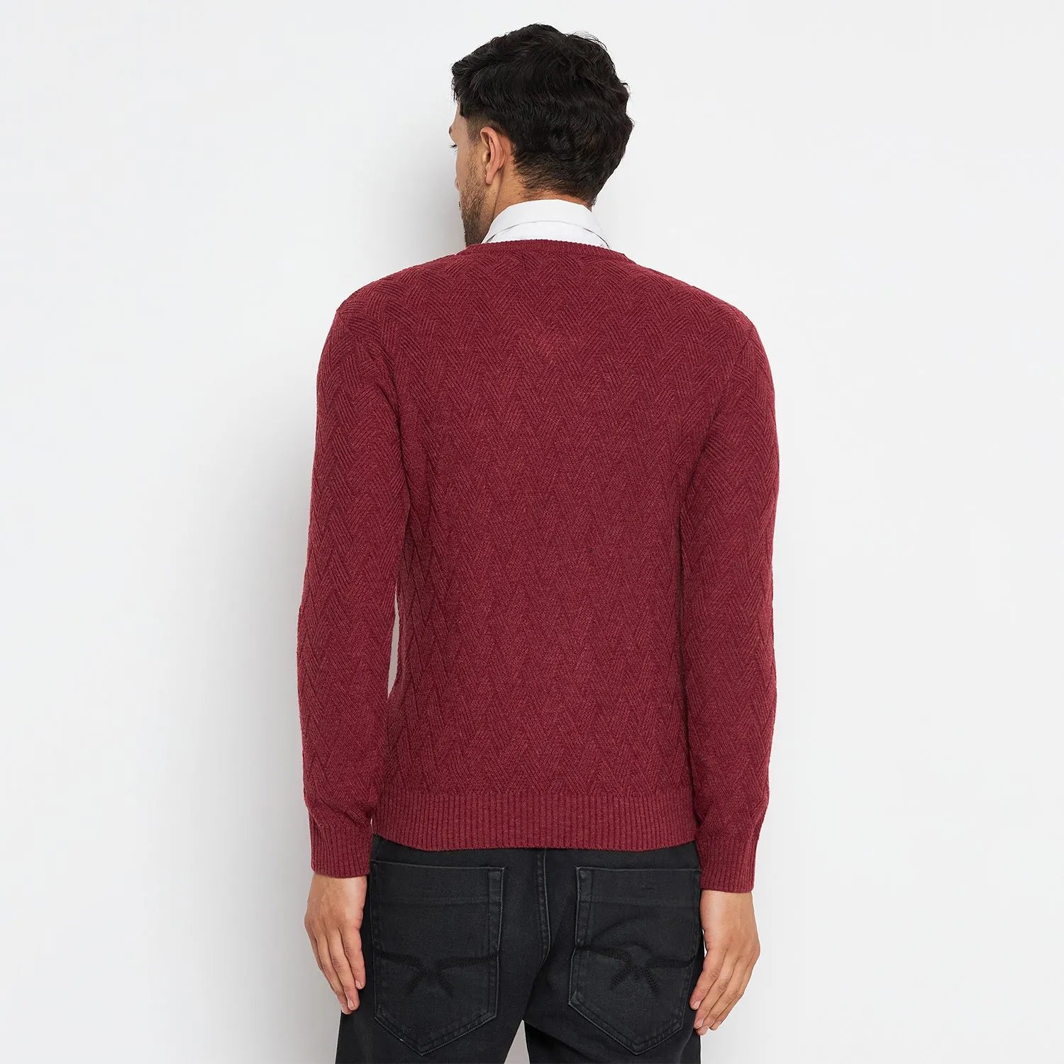Duke Stardust Men Full Sleeve V-Neck Sweater (SDS2047)