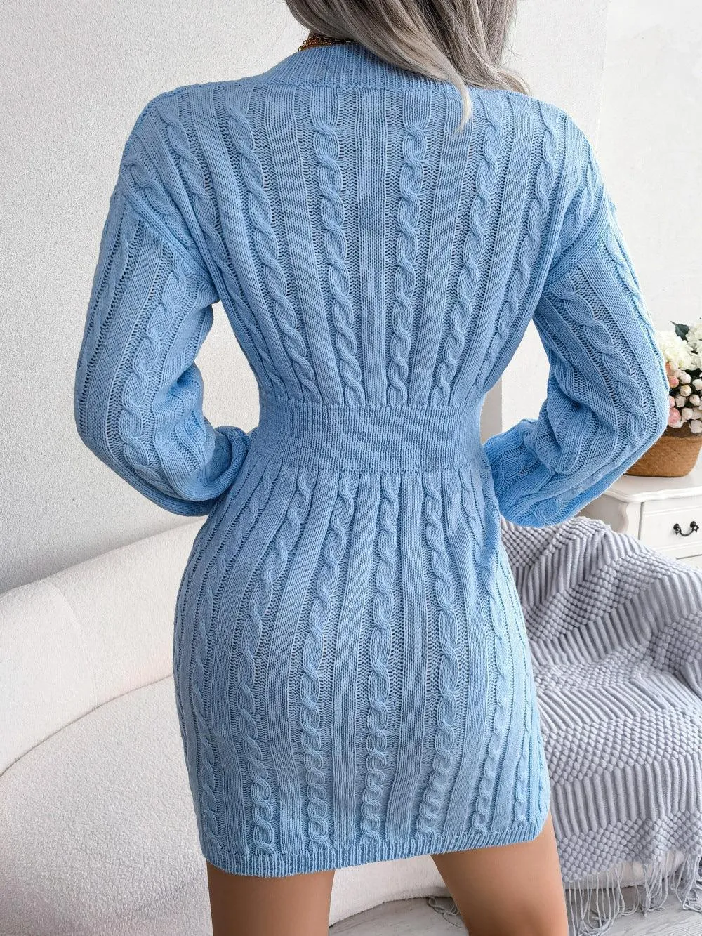 Fantastic Cable-Knit Sweater Dress