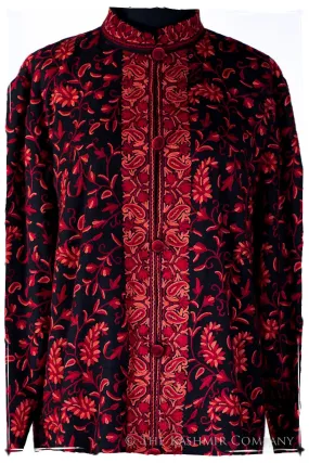 Française Nuances de Rougé Paisley Wool Coat