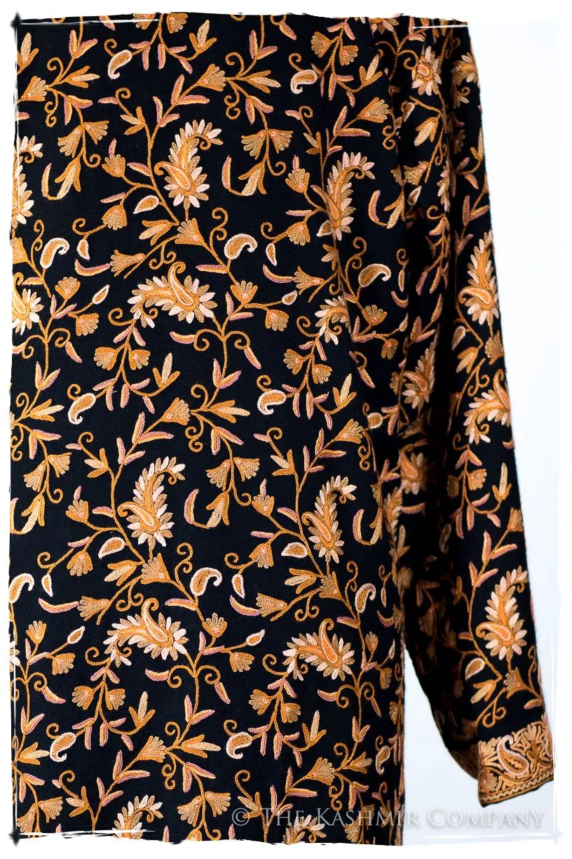 Française Nuances de Terré Paisley Noir Wool Coat