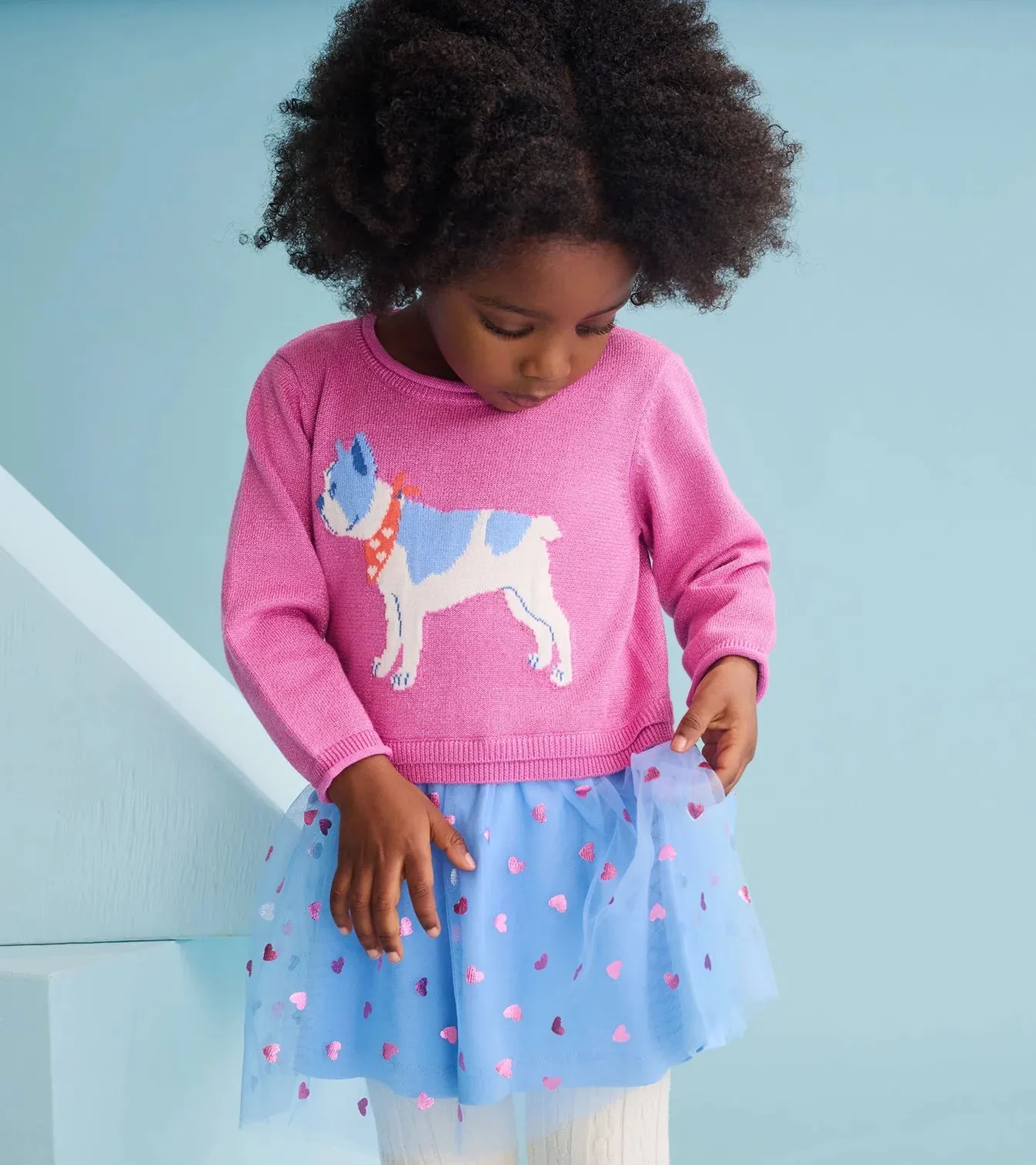 French Bulldog Sweater Knit Dress