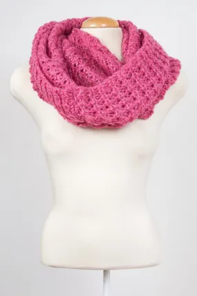 Giant knitted pink snood