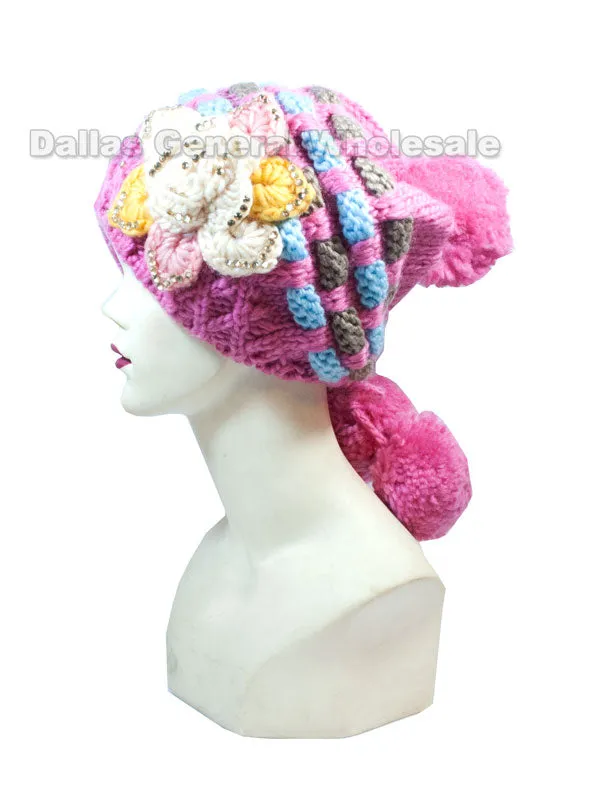 Girls Winter Fashion Knitted Hats Wholesale