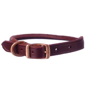 Jeffers Rolled Leather Dog Collars, 3/4" x 15"