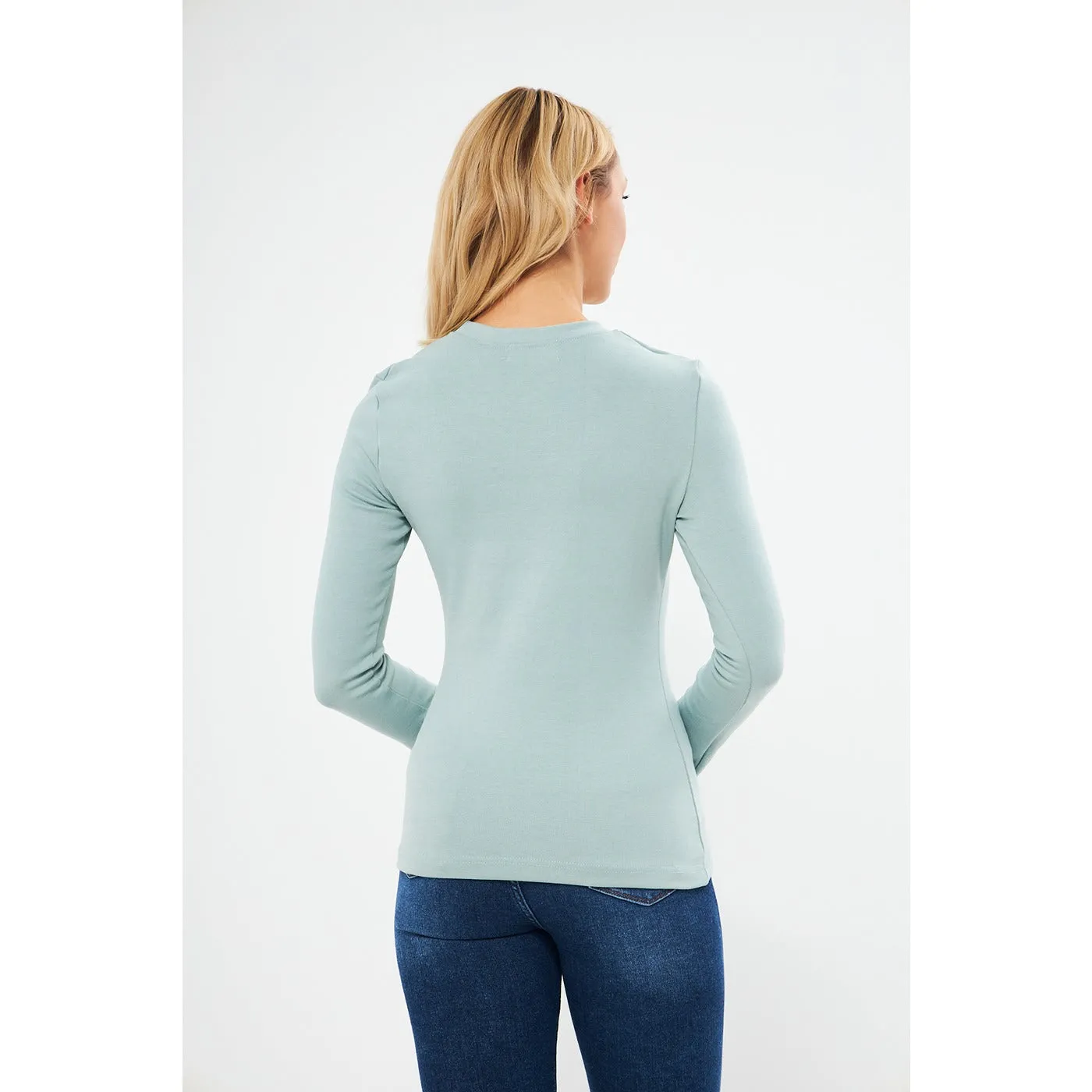 Jet Stream Keyhole Rib Top