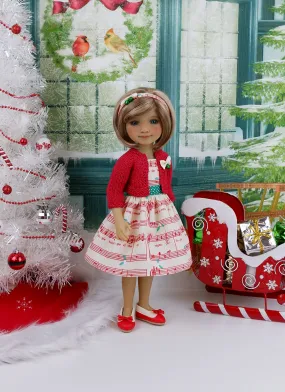 Jingle Tune - dress & sweater with shoes for Ruby Red Fashion Friends doll