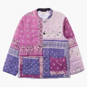 Kapital Quilted Ptachwork Bandana Jacket Purple