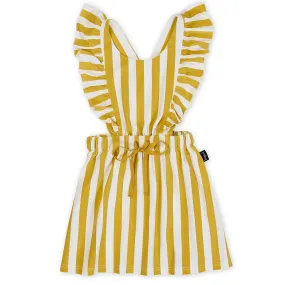 Kapow Pinafore Dress - Honeycomb Stripe