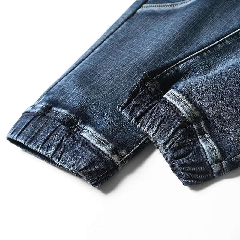 KSTUN 2024 Winter Jeans Men Warm Pants Fleece Joggers Jeans Harem Pants Thicken Stretch Streetwear Denim Trousers Large Size 42