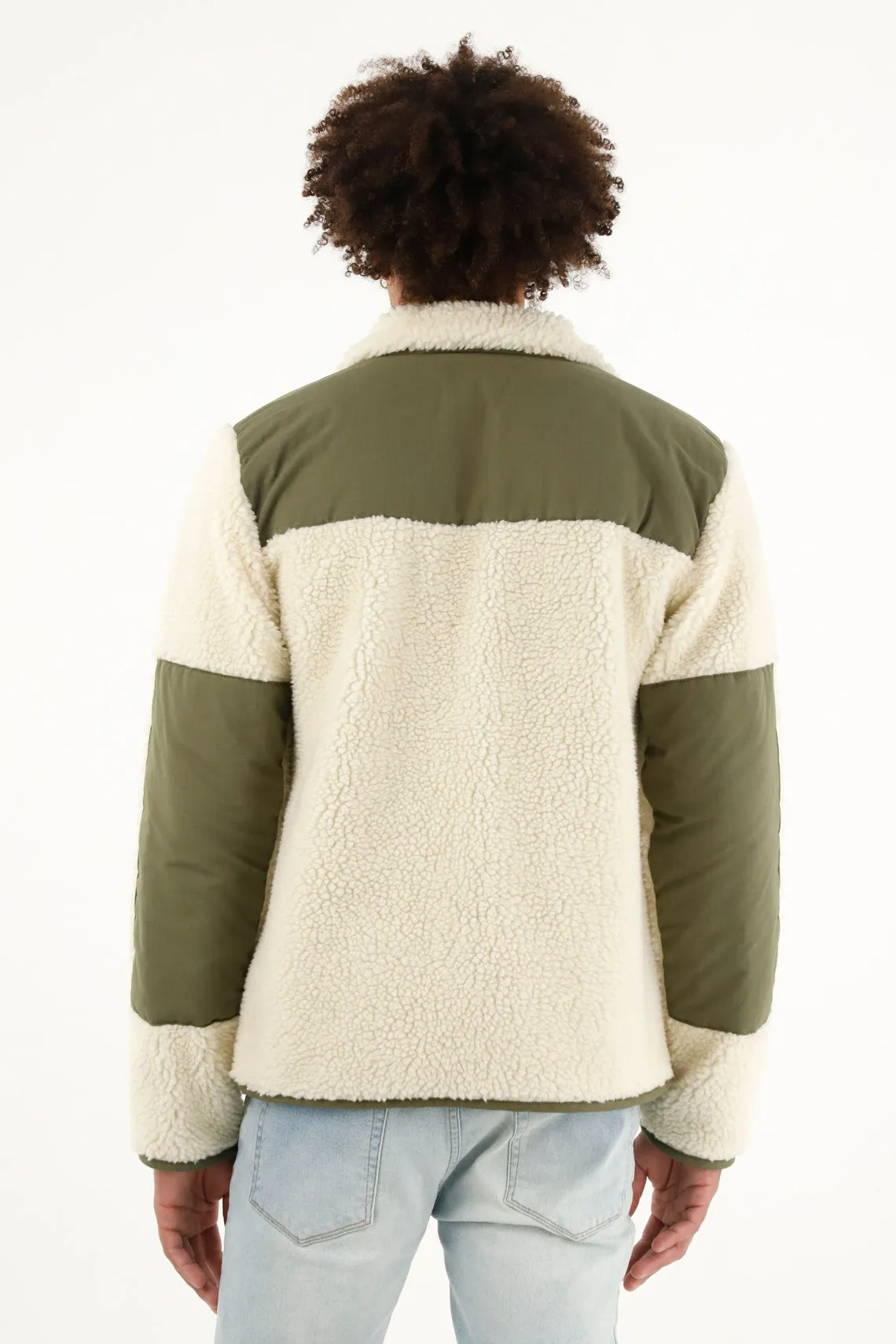 Men's Green High-Collar Jacket