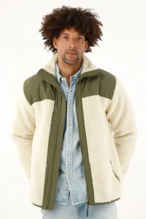 Men's Green High-Collar Jacket