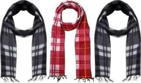 Pack of 3 Check Design Muffler For Boys Girls (Assorted Colour and Design)
