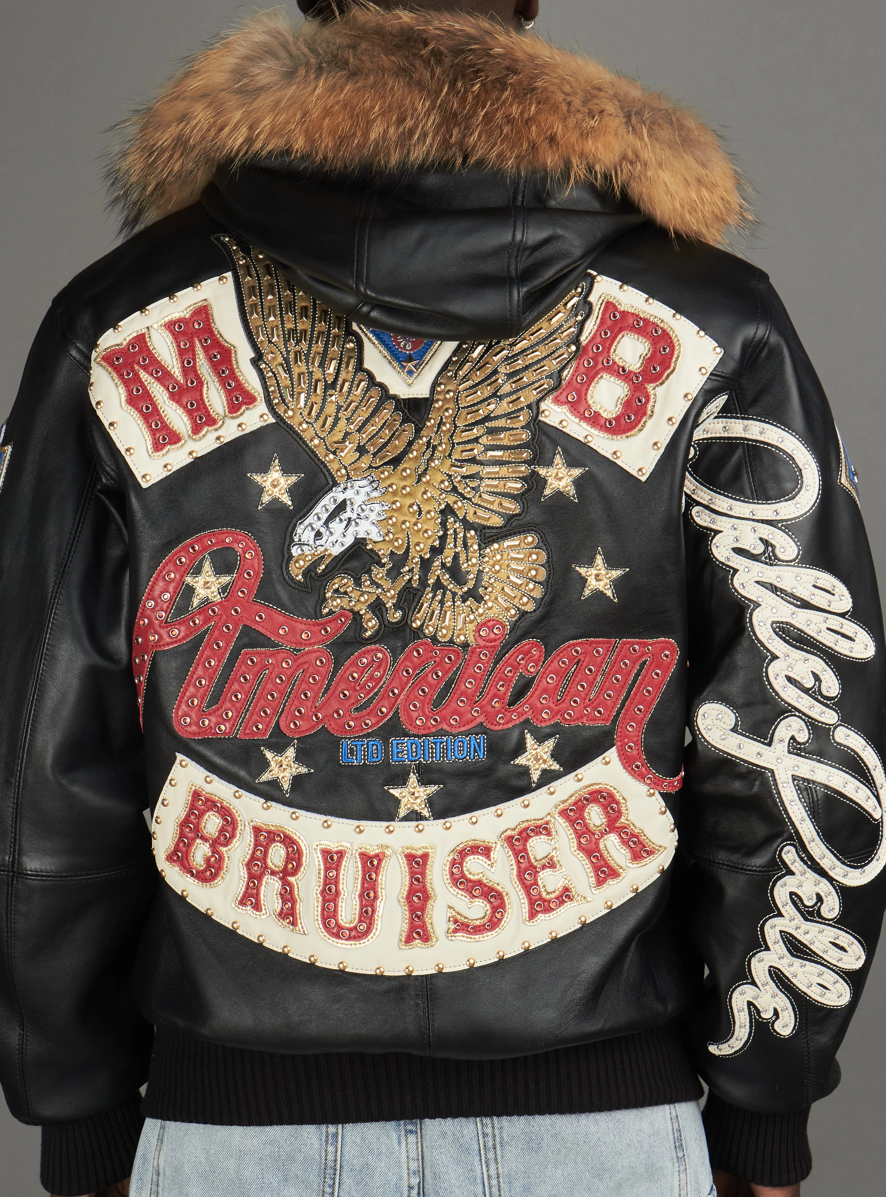 Pelle Pelle Jacket - American Bruiser Hooded - Black