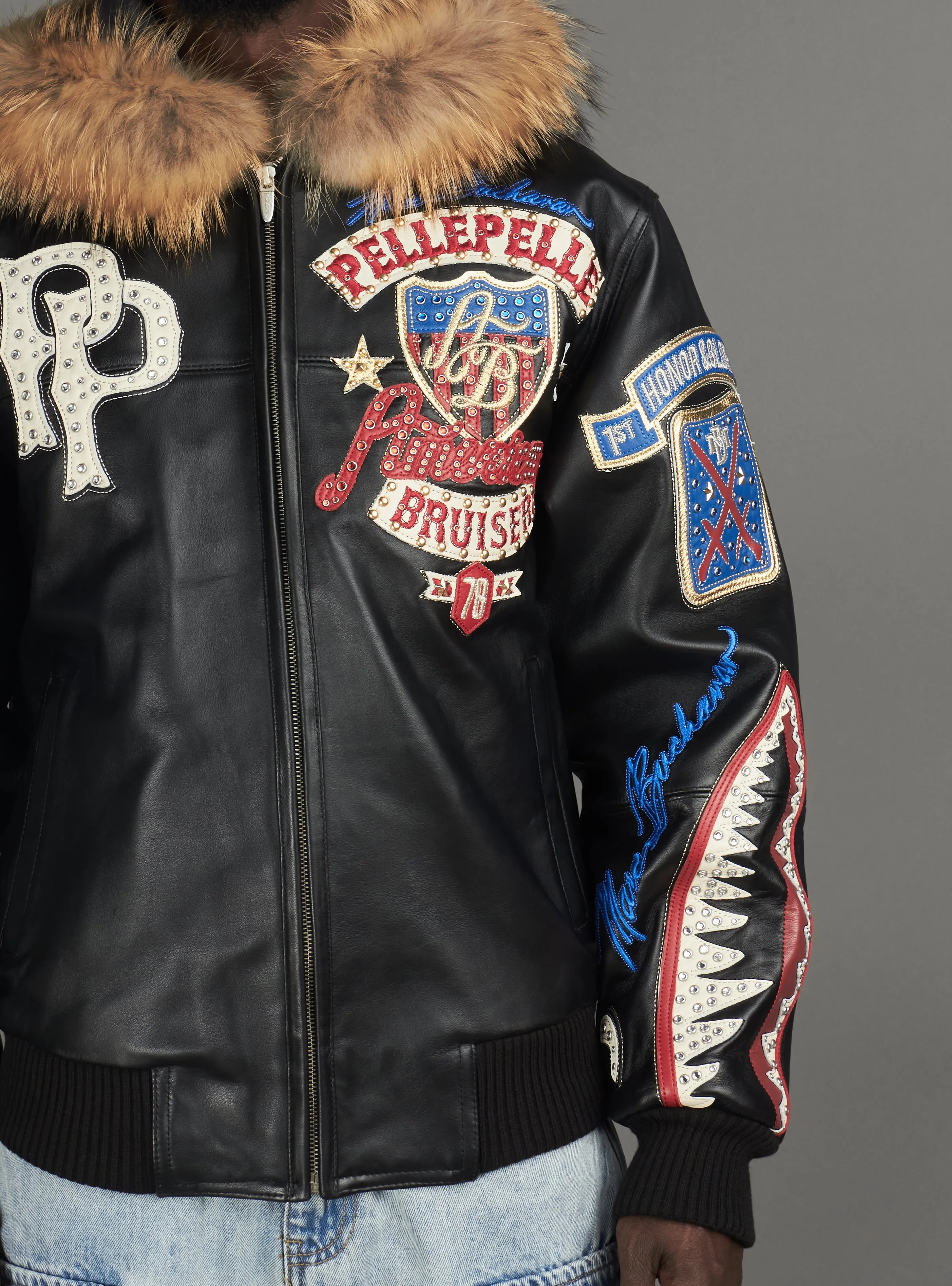 Pelle Pelle Jacket - American Bruiser Hooded - Black