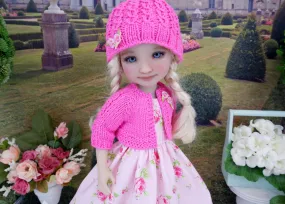 Pink Sugar Rose - dress & sweater with shoes for Ruby Red Fashion Friends doll