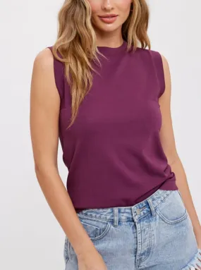 Plum Sleeveless Knit