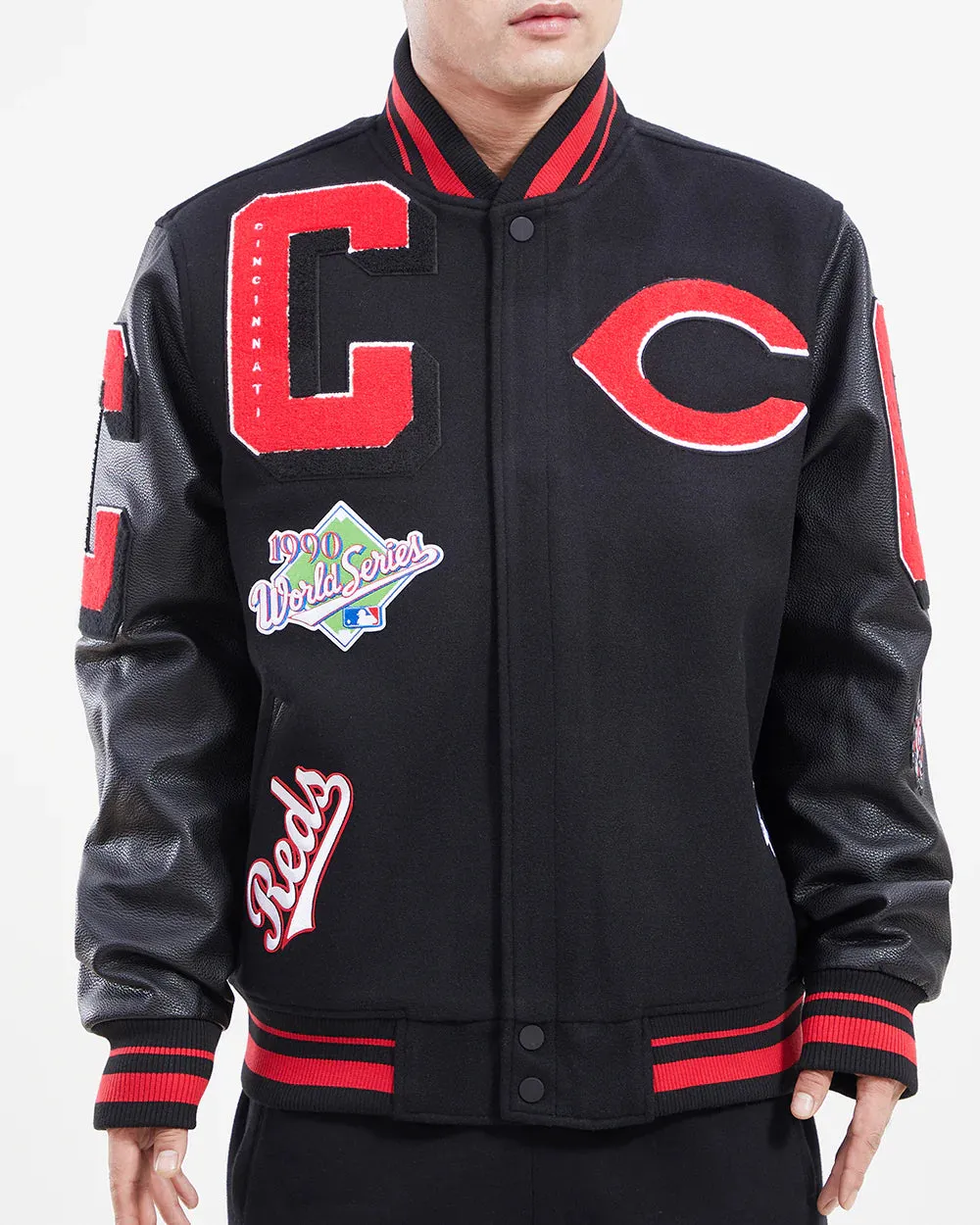 Pro Standard Jacket - MLB Cincinnati Reds - Black And Red  - For6410413