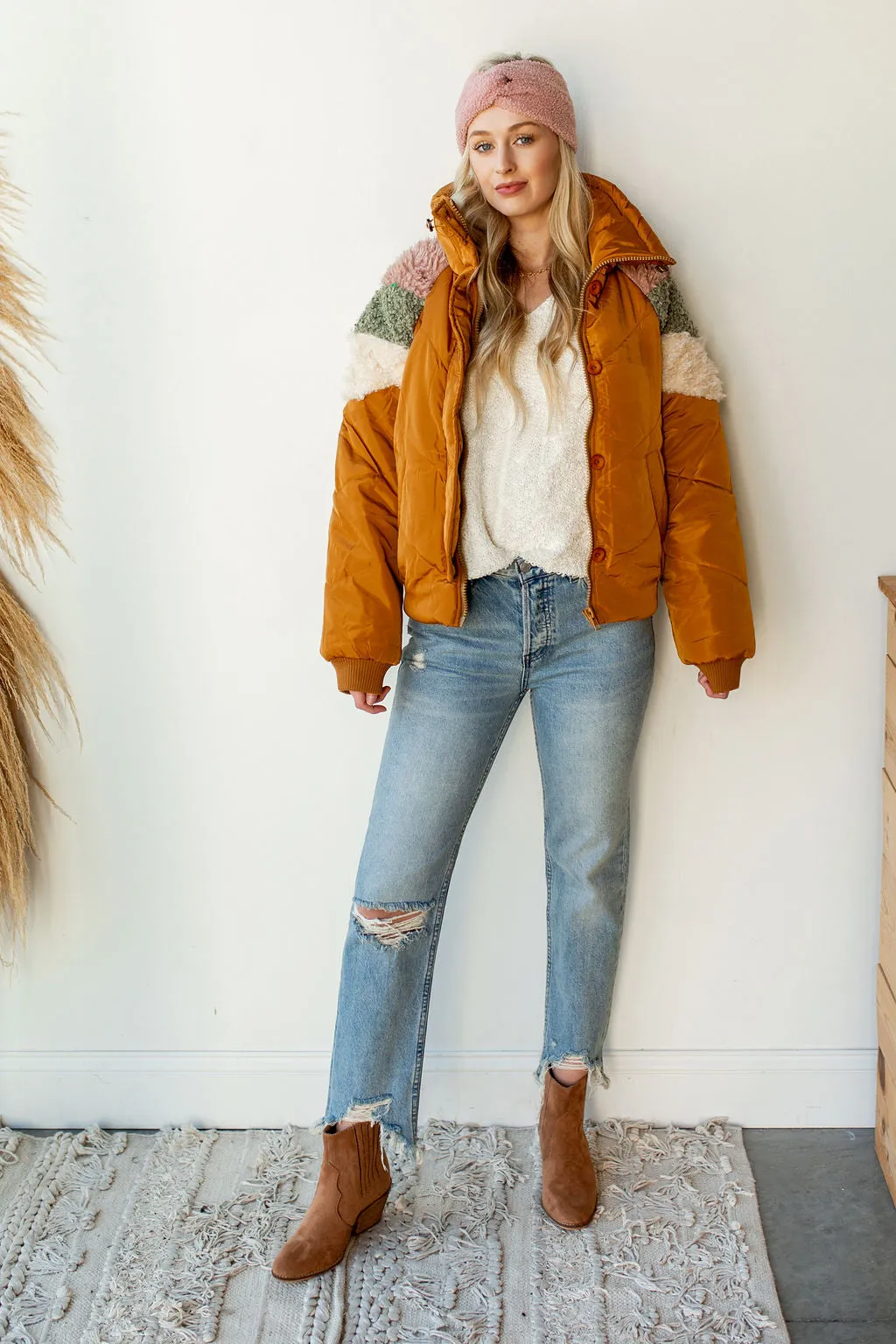 puffer sherpa jacket
