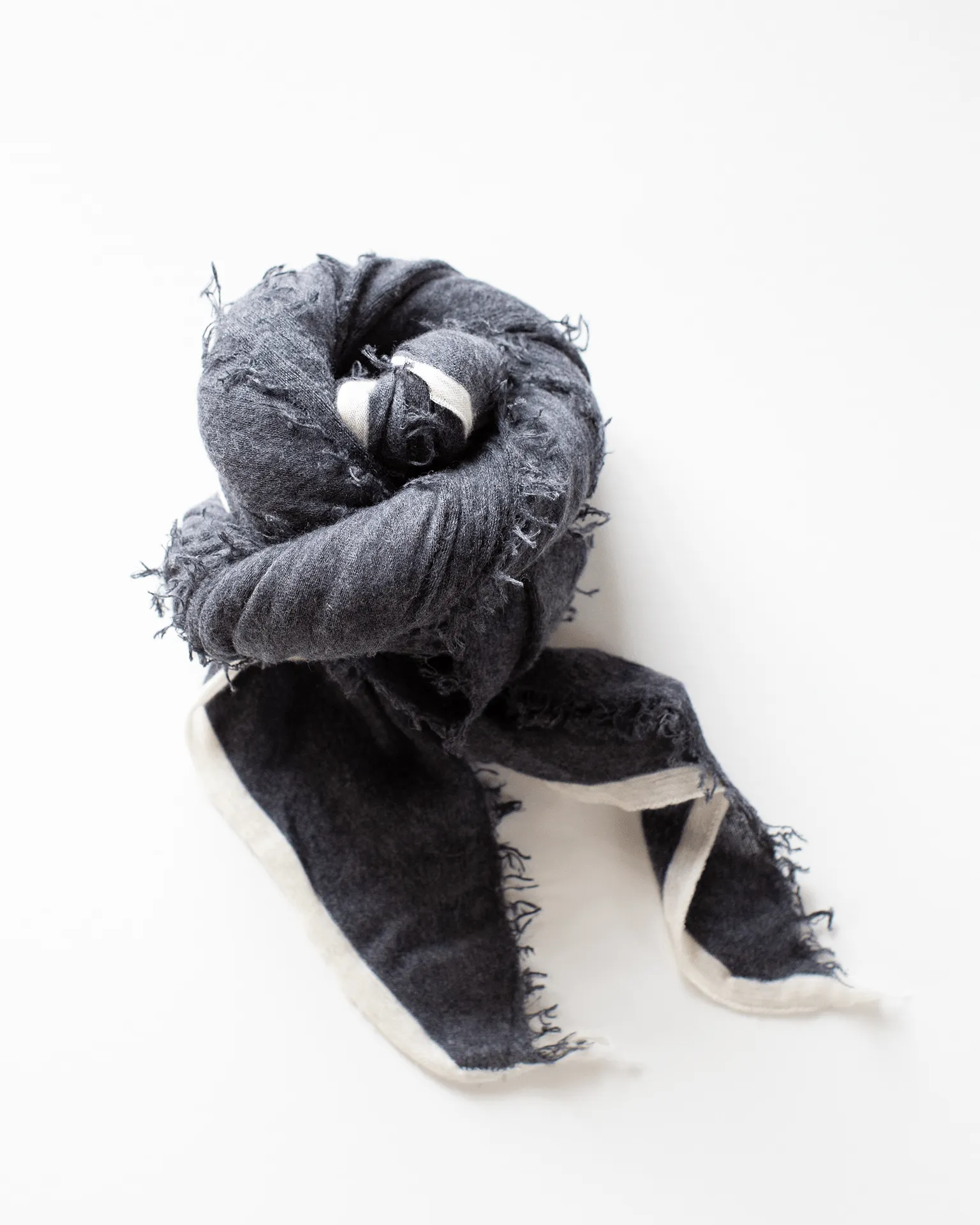 Rosa Cashmere Scarf in Charcoal X Milk