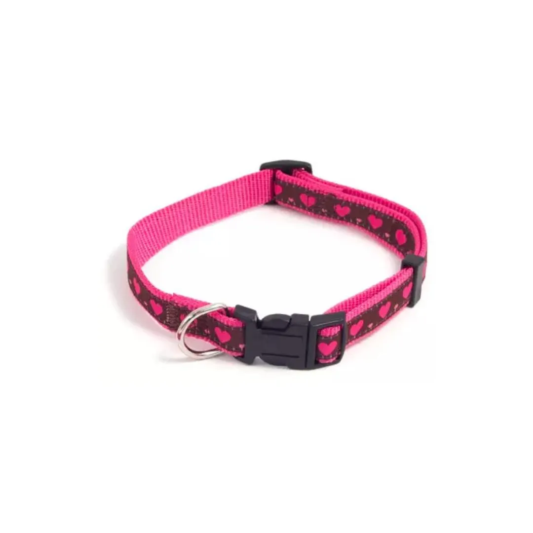 Rosewood Pink Heart Collar