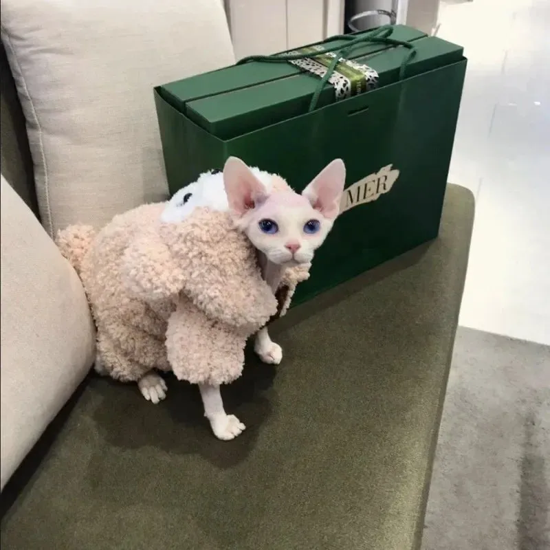 Sphinx Hairless Cat Winter Fur Sweater | Warm Universal German Pet Clothing