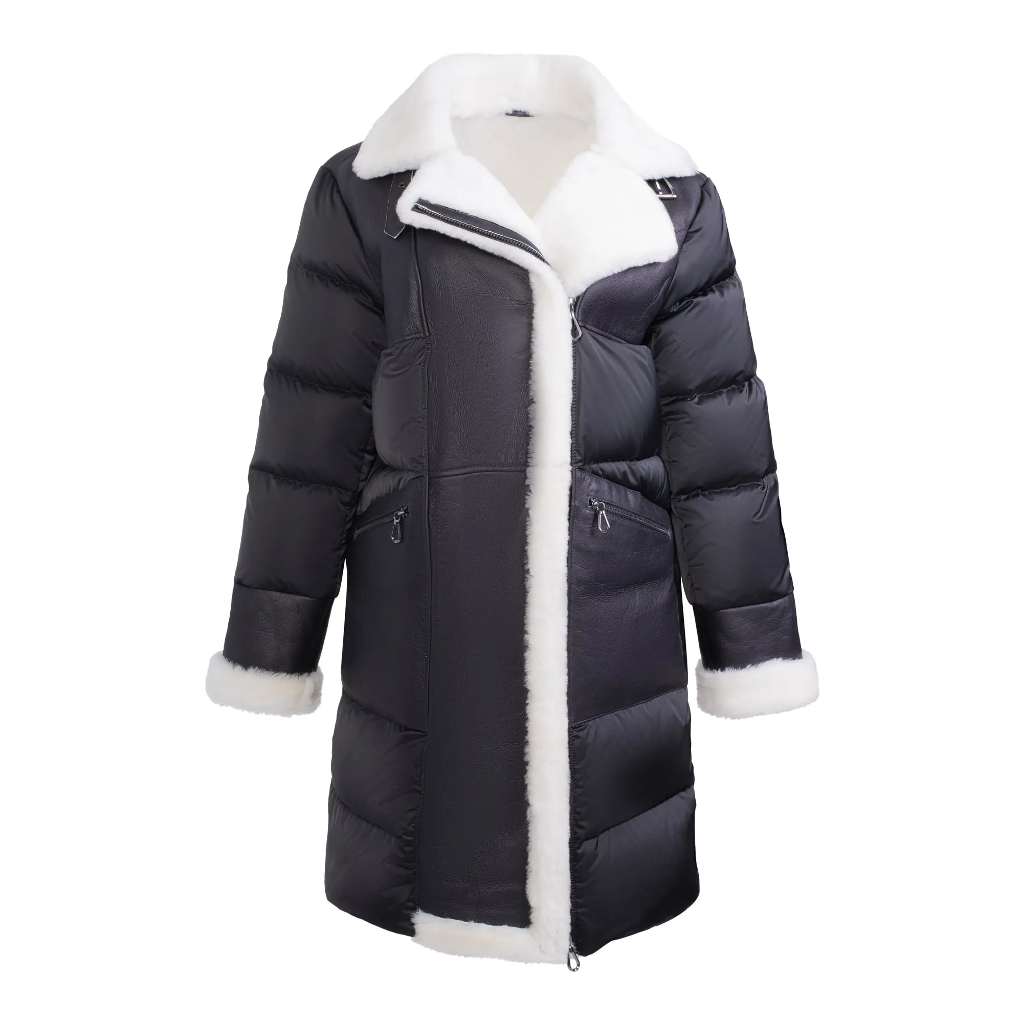 Ultimate Shearling and Down puffer coat