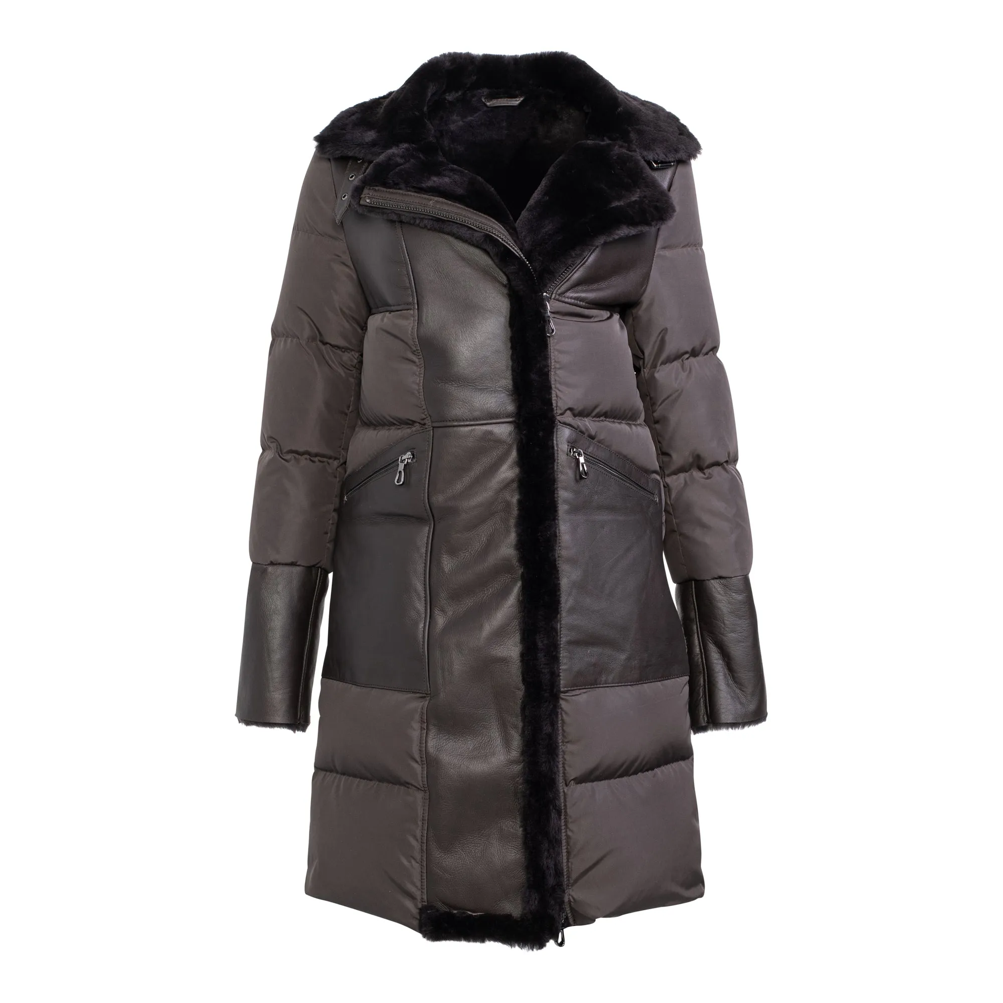 Ultimate Shearling and Down puffer coat