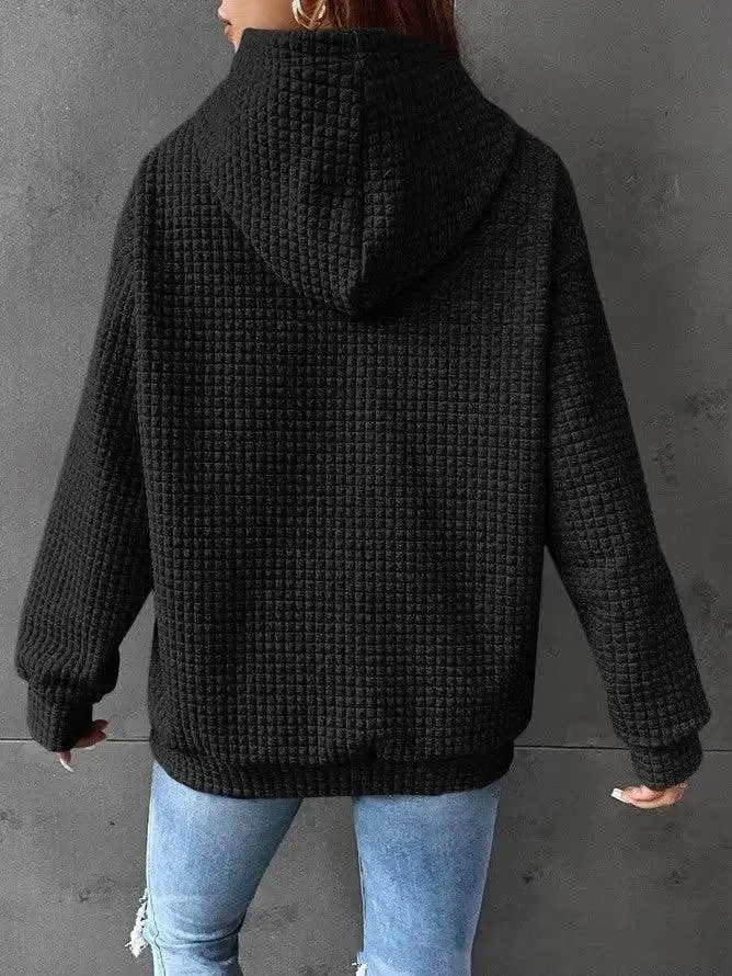 Women's Loose Casual Solid Color Long Sleeve Sweater Dress