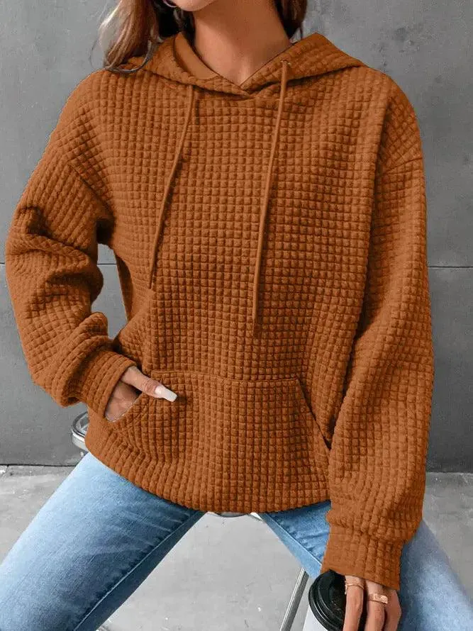 Women's Loose Casual Solid Color Long Sleeve Sweater Dress