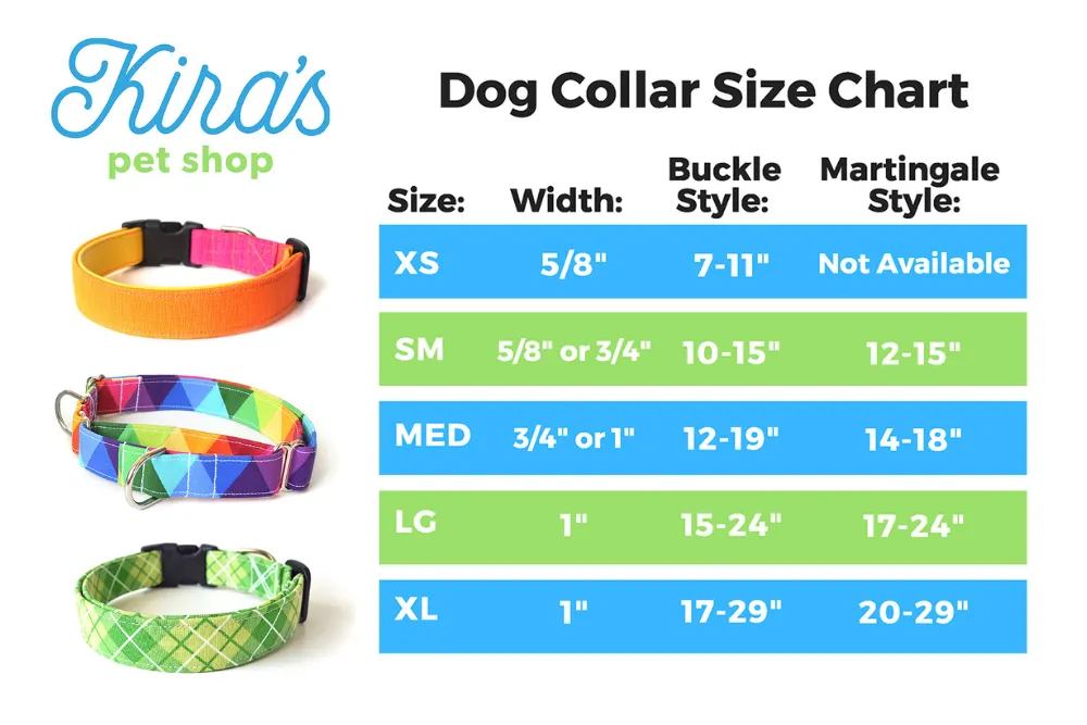Yellow Lightning Bolts Dog Collar